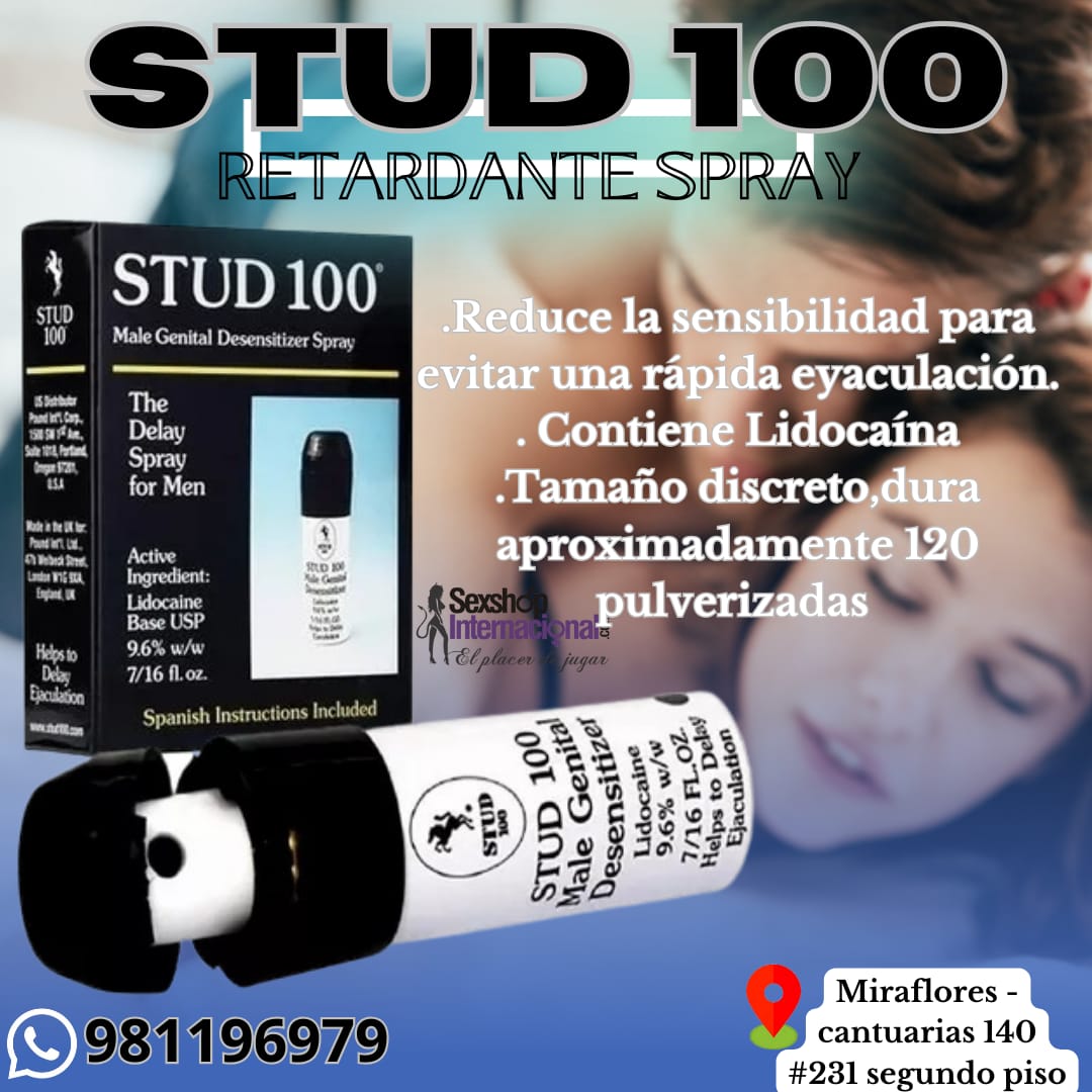 RETARDANTE STUD 100-SPRAY-ORIGINAL-PROLONGA LA EYACULACION-SEXSHOP LIMA 971890151